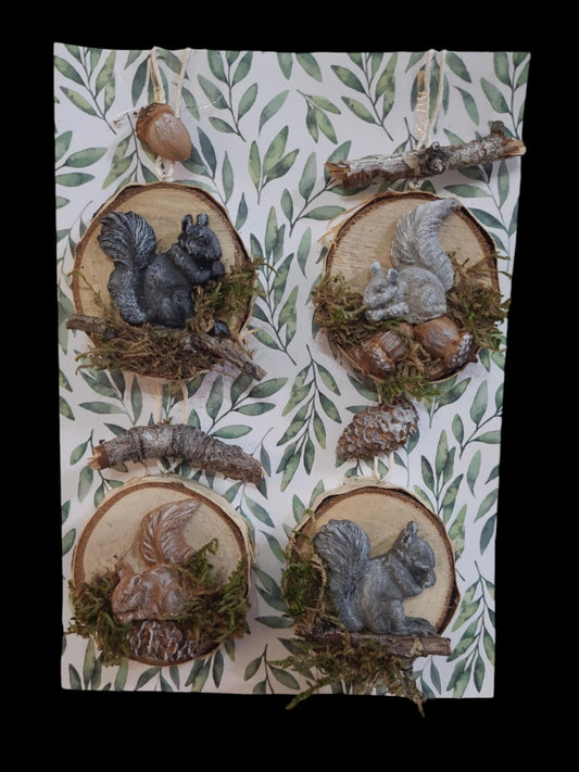 Squirrel ornaments
