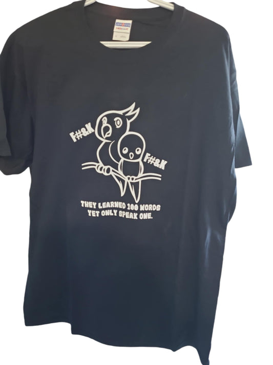 Parrot shirt with saying