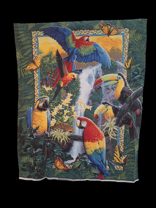 Parrot fabric panel